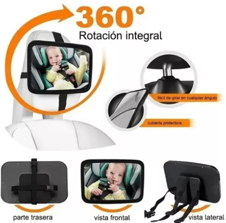 Espejo de seguridad auto para niños 360º